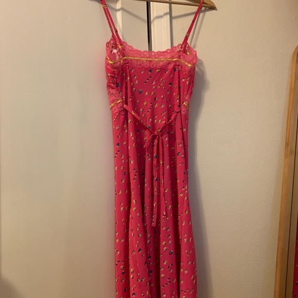 Vintage Betsey Johnson Pink Floral Dress | Size Small | Olivia Rodrigo - Picture 6 of 8